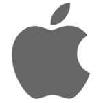 Apples symbol. Från början var den färggrann och randig.